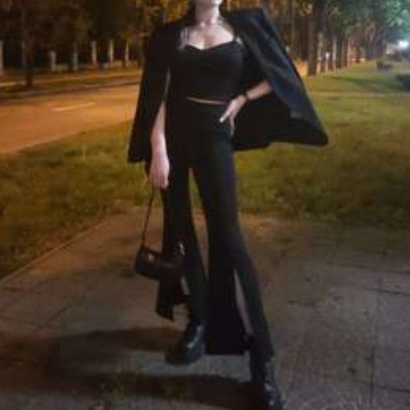 Slit hem flared bootcut dress pants - Picture 10 of 12